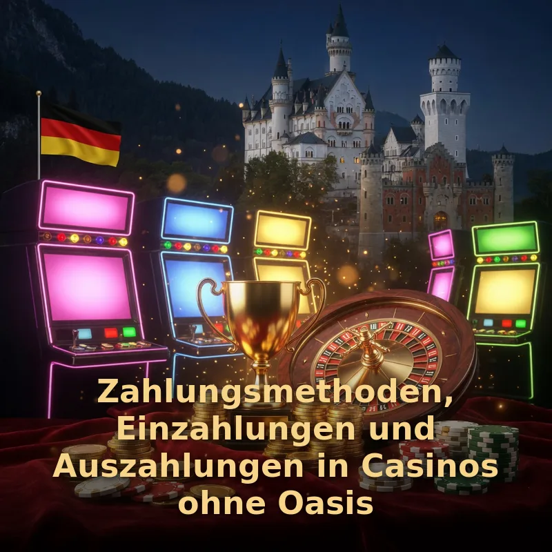 Zahlungsmethoden, Einzahlungen und Auszahlungen in Casinos ohne Oasis